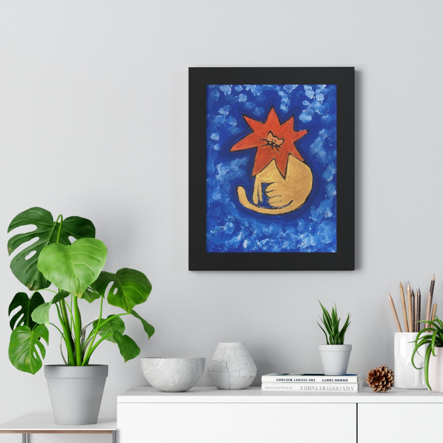 Y u Lion Framed Vertical Poster frame