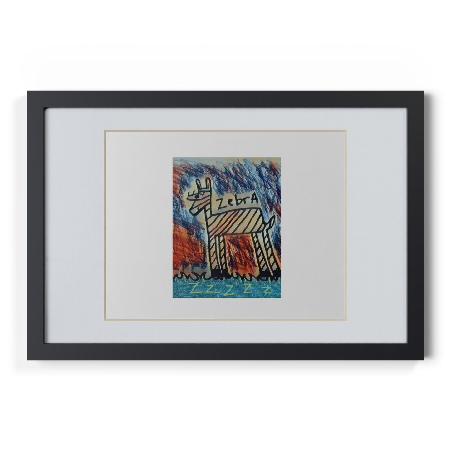 Cyber Zebra Framed Posters, Black