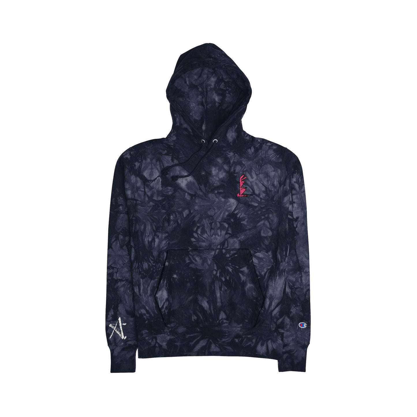 Unisex Tie-Dye Hoodie with Embroidery - Stylish Casual Wear
