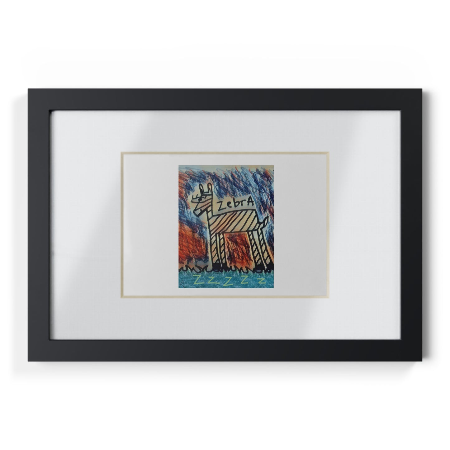 Cyber Zebra Framed Posters, Black