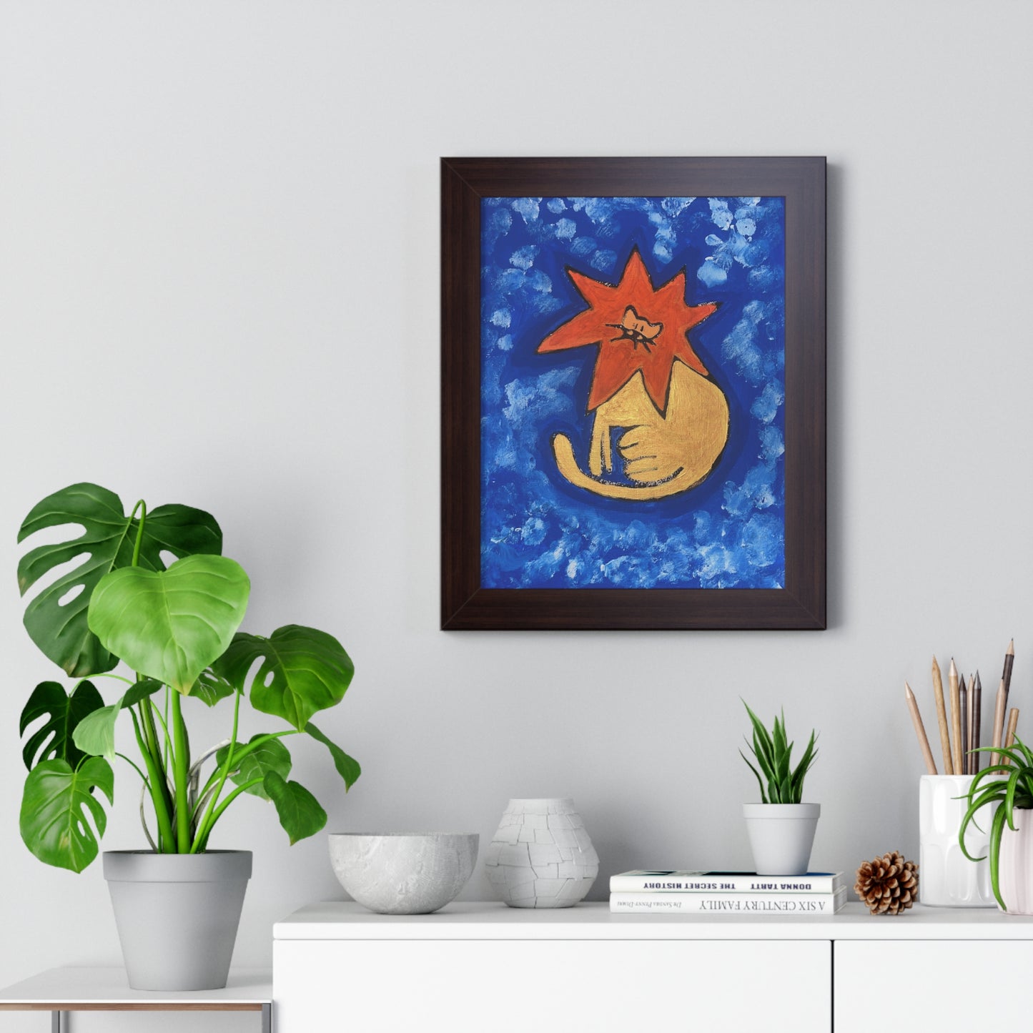 Y u Lion Framed Vertical Poster frame