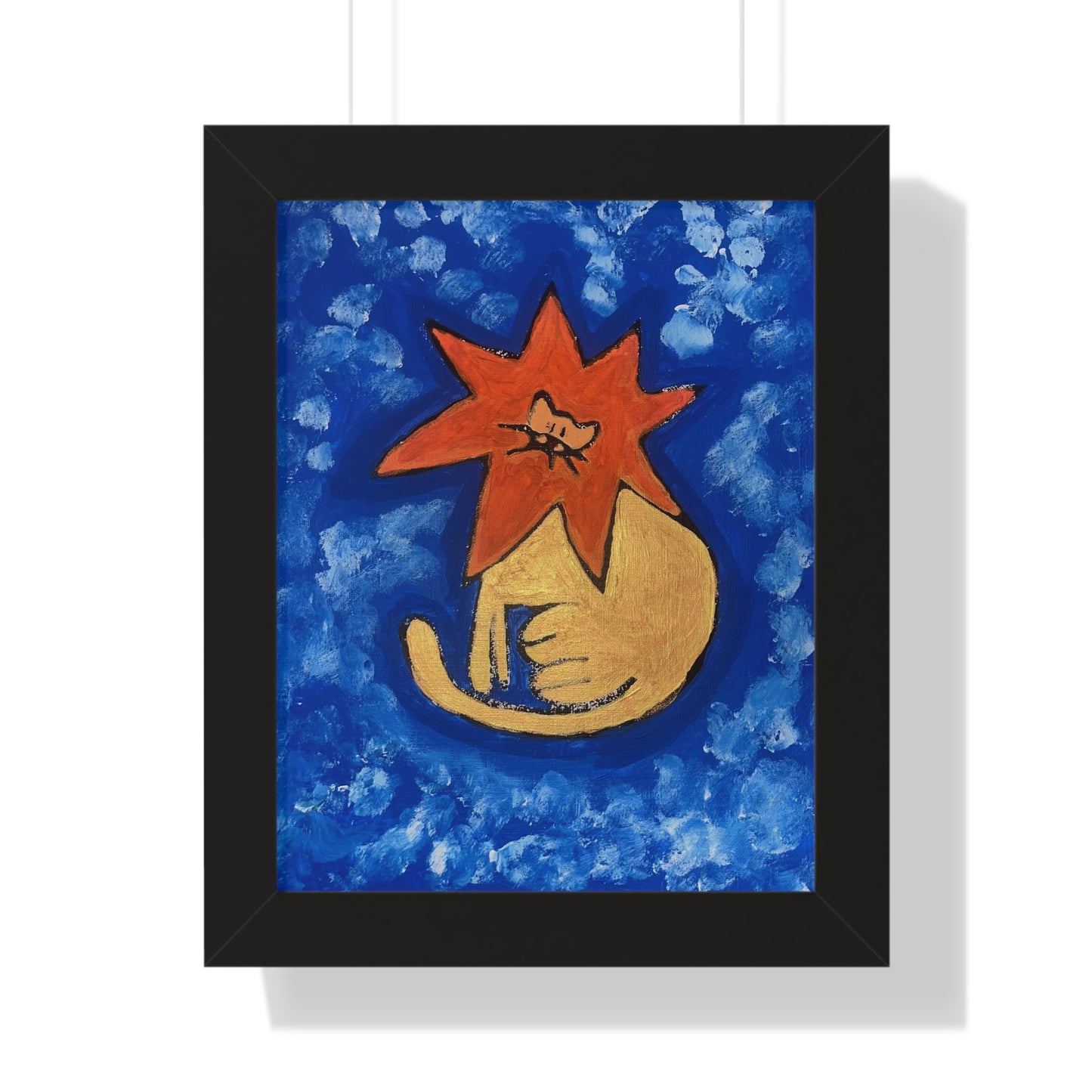 Y u Lion Framed Vertical Poster frame