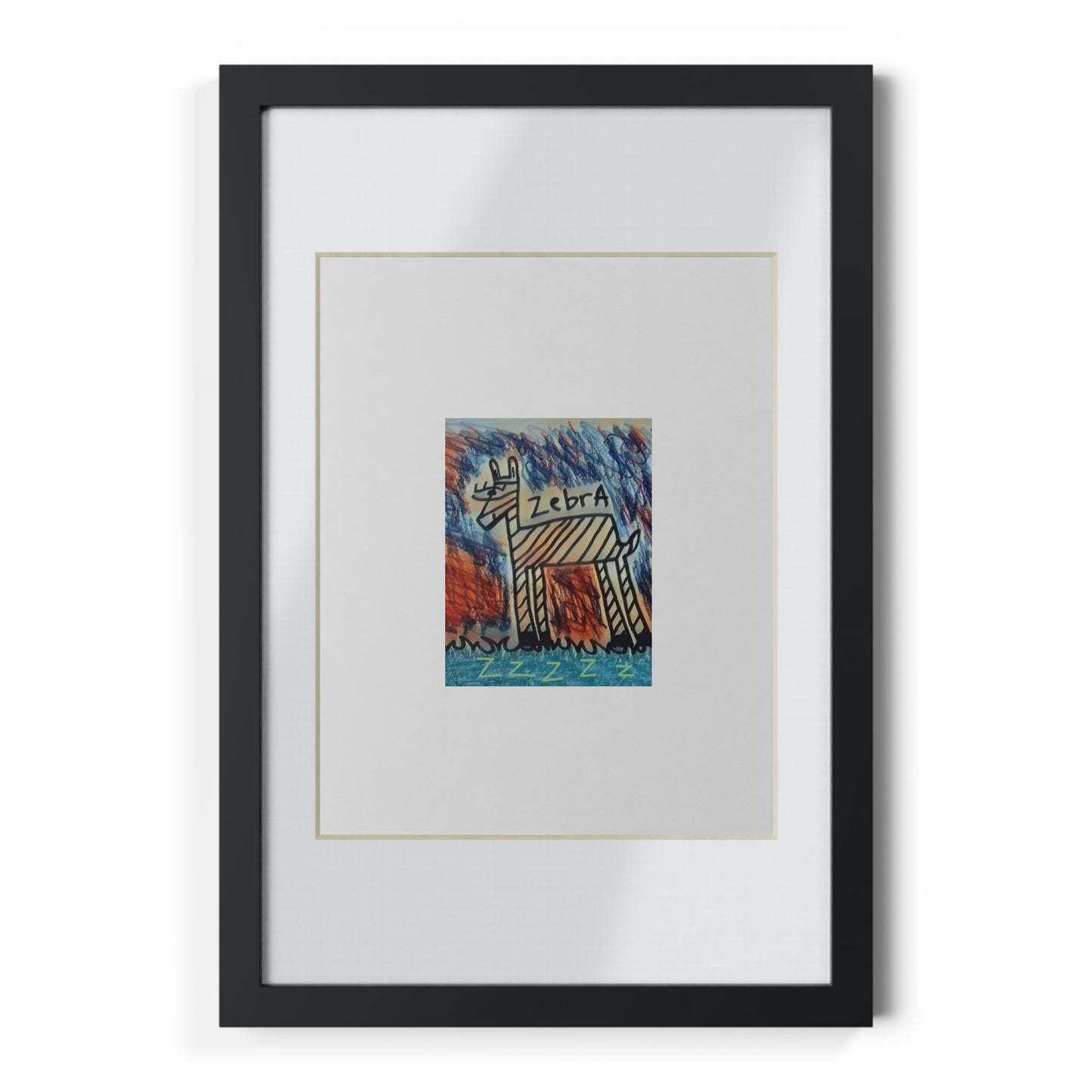 Cyber Zebra Framed Posters, Black