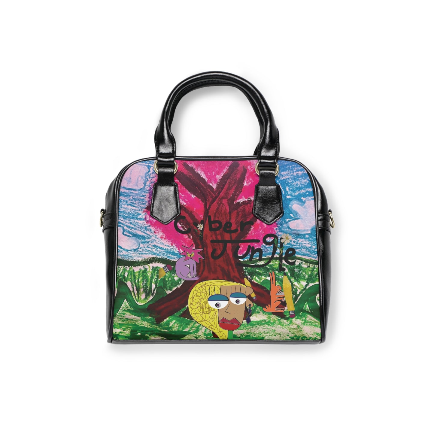 Copy of Cyber Jungle Shoulder Handbag - Abcs Cyber Jungle Design