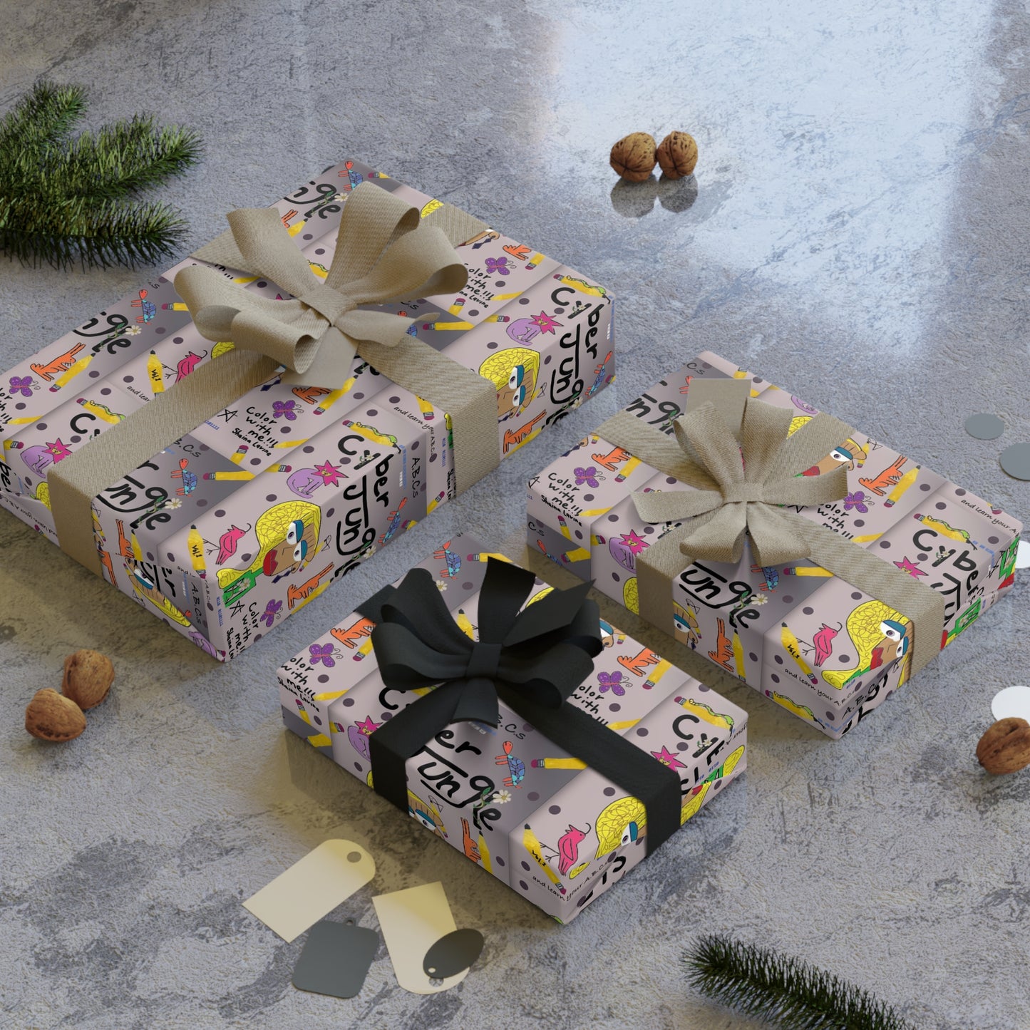 Gift Wrapping Paper Rolls, 1pc