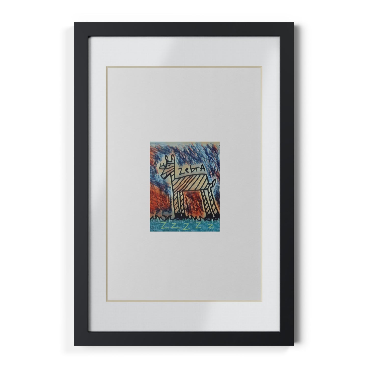 Cyber Zebra Framed Posters, Black