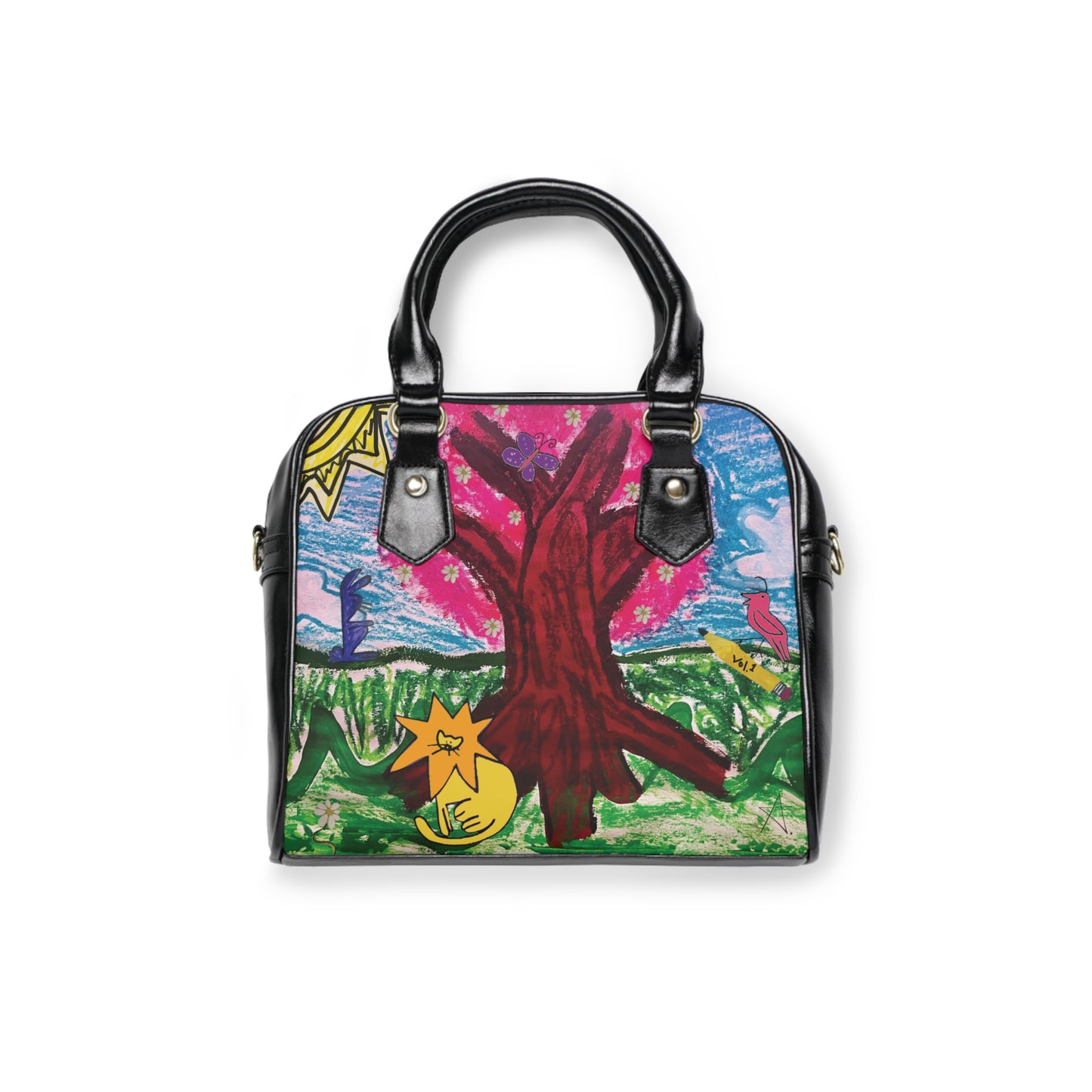 Cyber Jungle Shoulder Handbag - Abcs Cyber Jungle Design