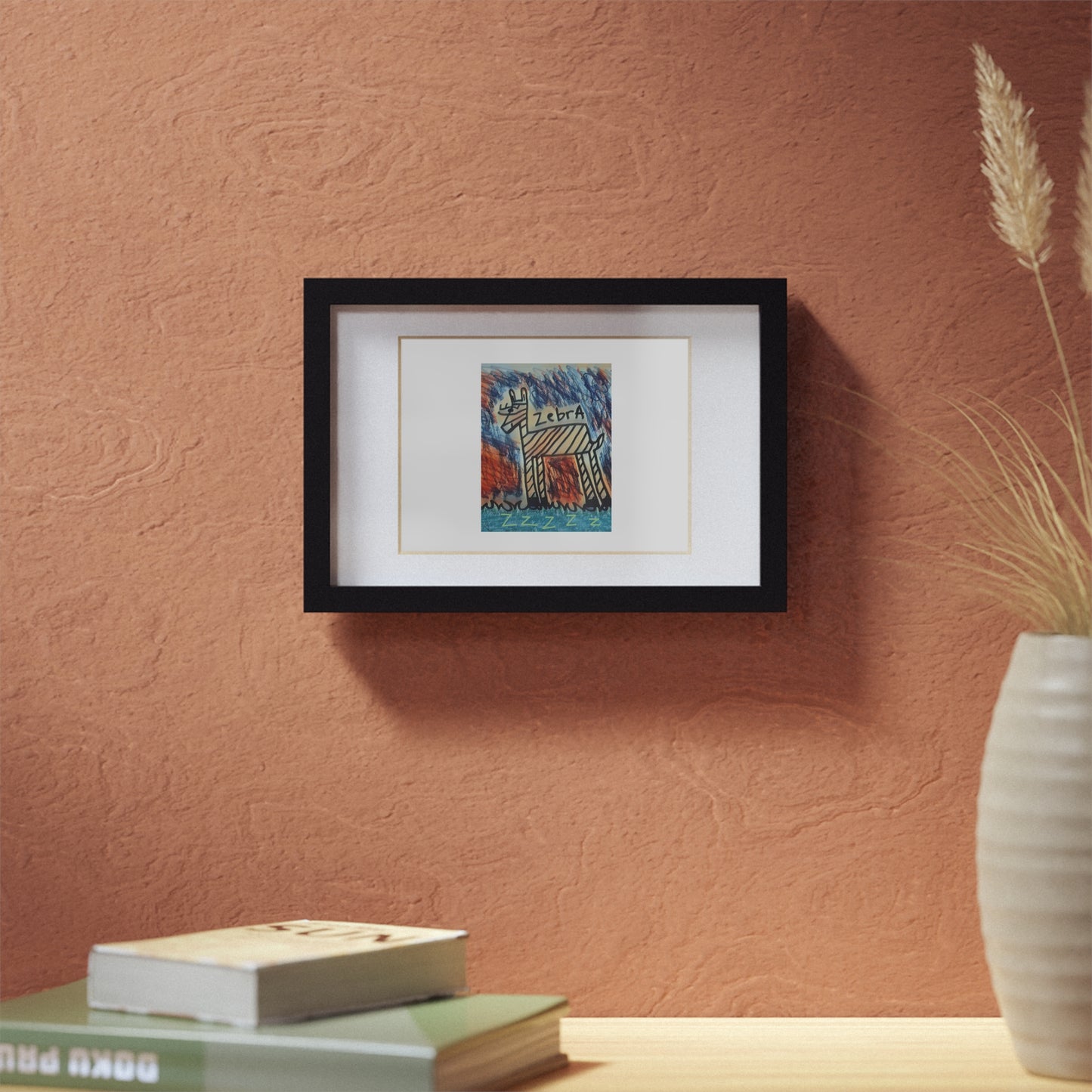 Cyber Zebra Framed Posters, Black
