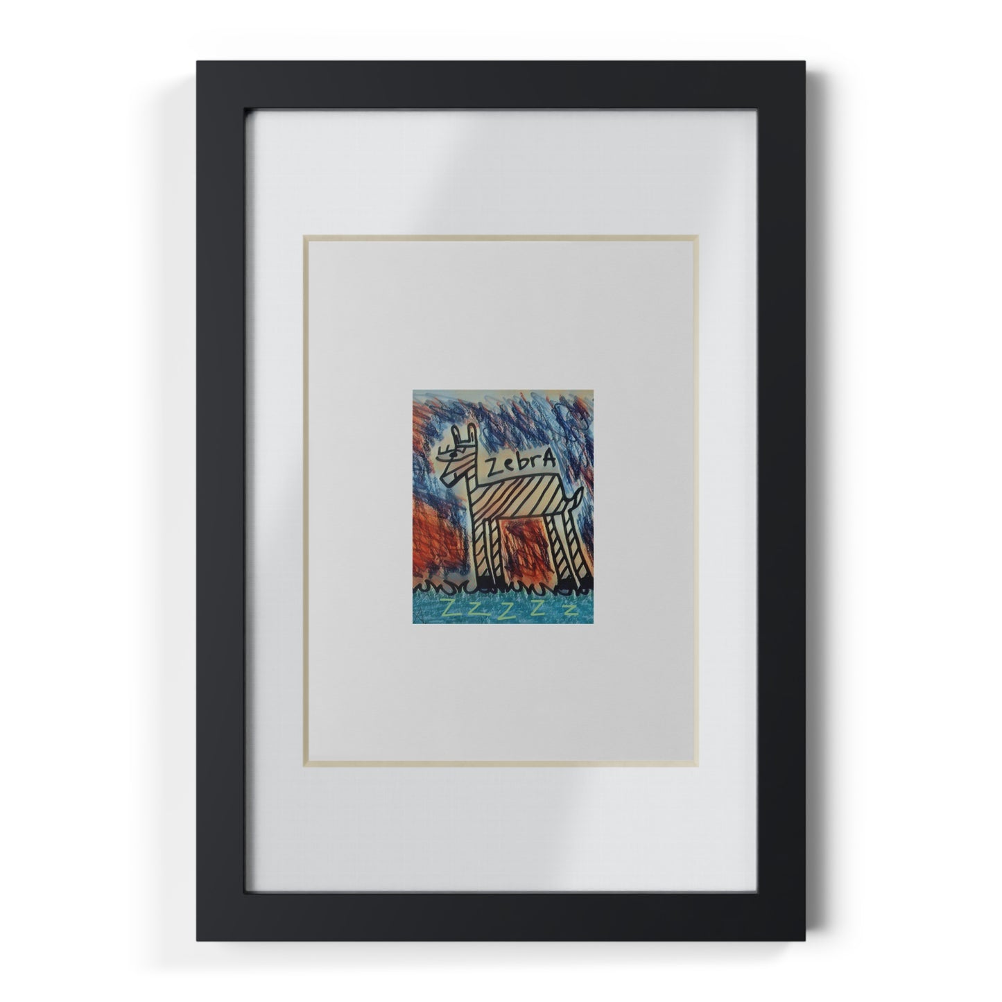 Cyber Zebra Framed Posters, Black