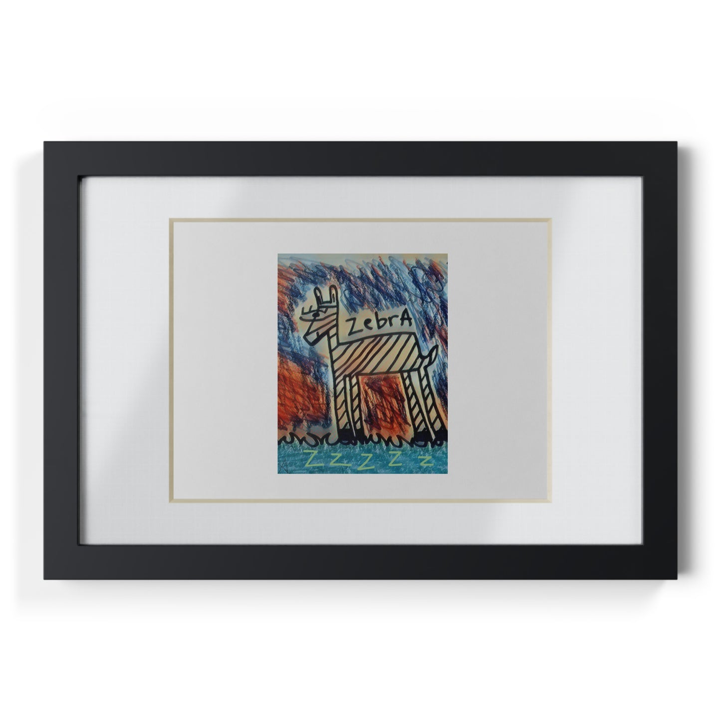 Cyber Zebra Framed Posters, Black