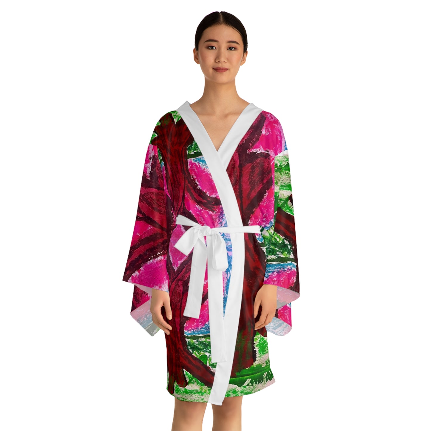 Long Sleeve Kimono Robe (AOP)