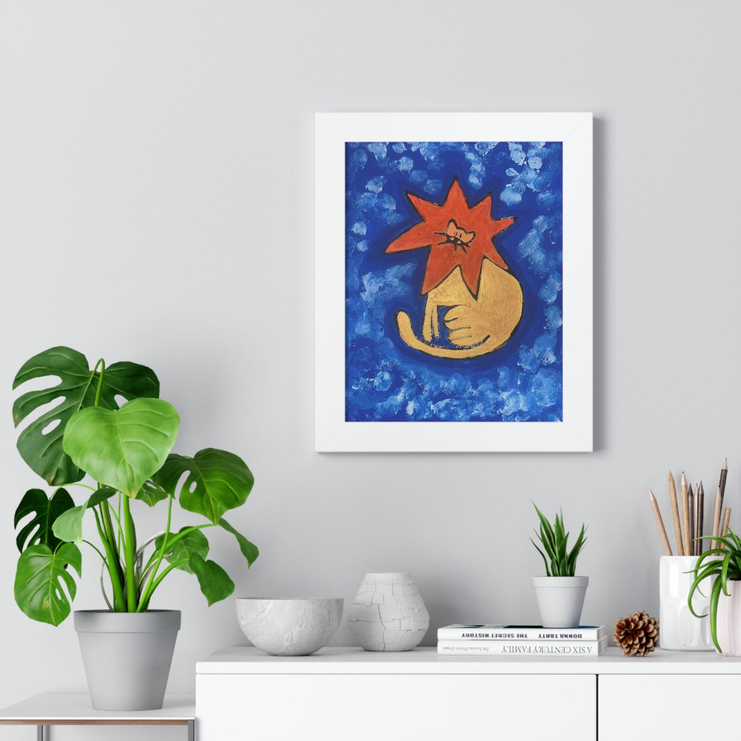 Y u Lion Framed Vertical Poster frame