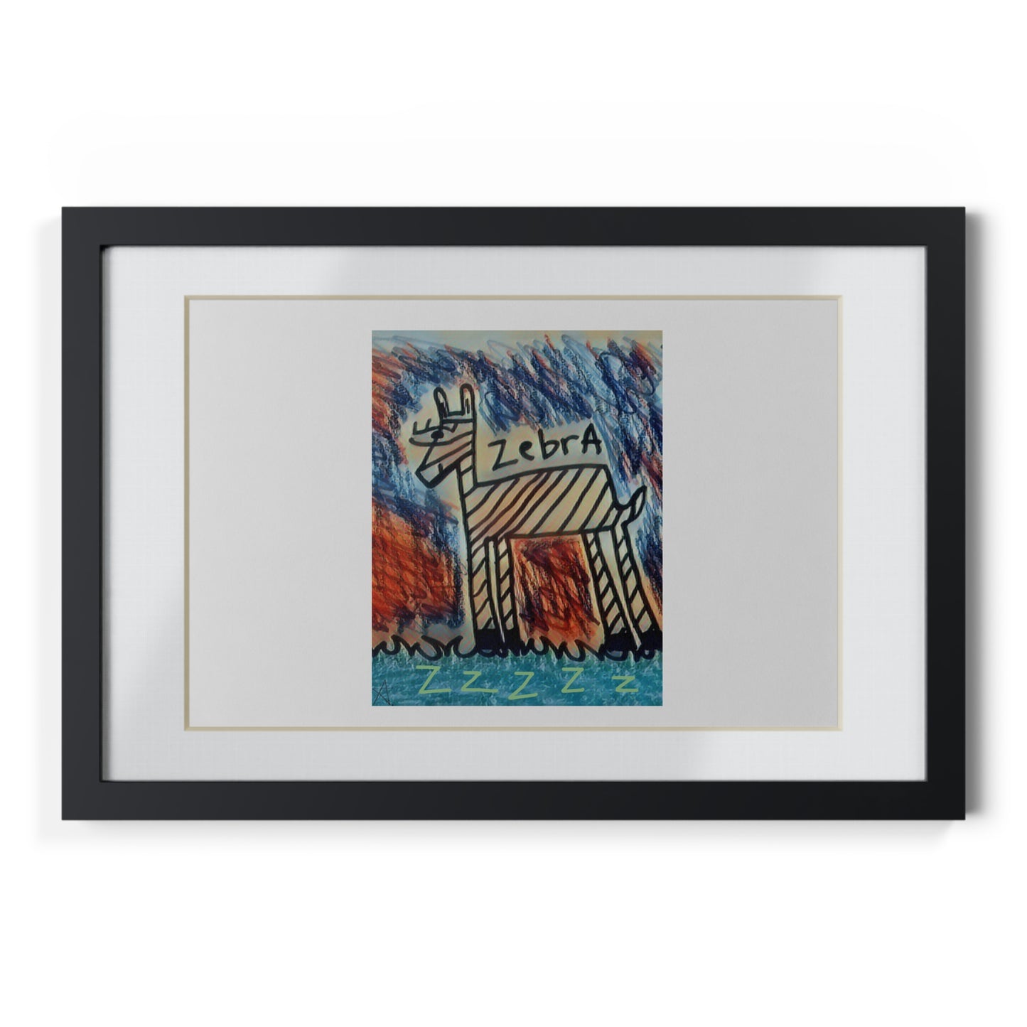 Cyber Zebra Framed Posters, Black